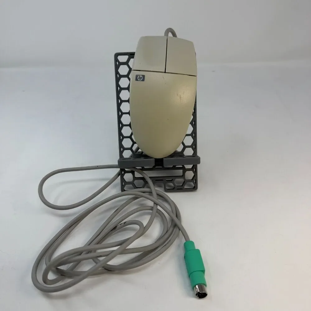 Vintage HP 2 Button PS/2 Mouse model M-S34